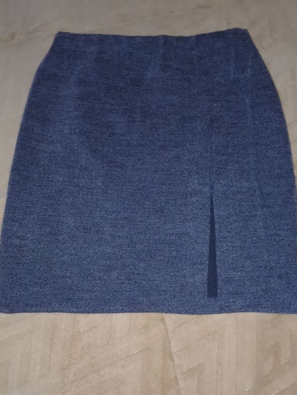 Womens Express Classic Dark Grey Wool Pencil Mini Skirt Slit Sz: Xs